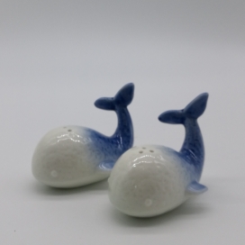 CERAMIC OCEAN SALT AND PEPPER SET